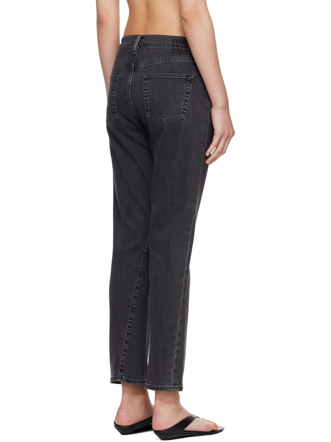 Gray Twisted Seam Jeans - 3