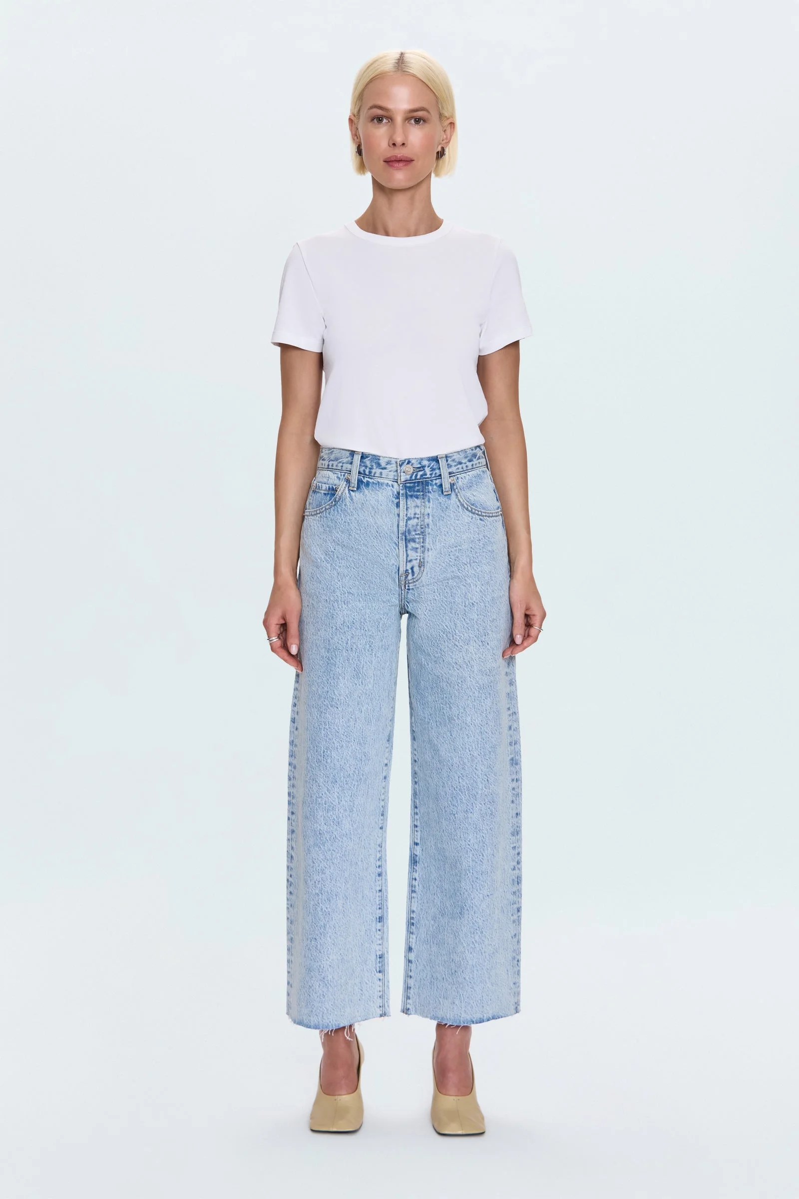 TATE HIGH RISE BOWED WIDE LEG JEAN - MODENA - 1
