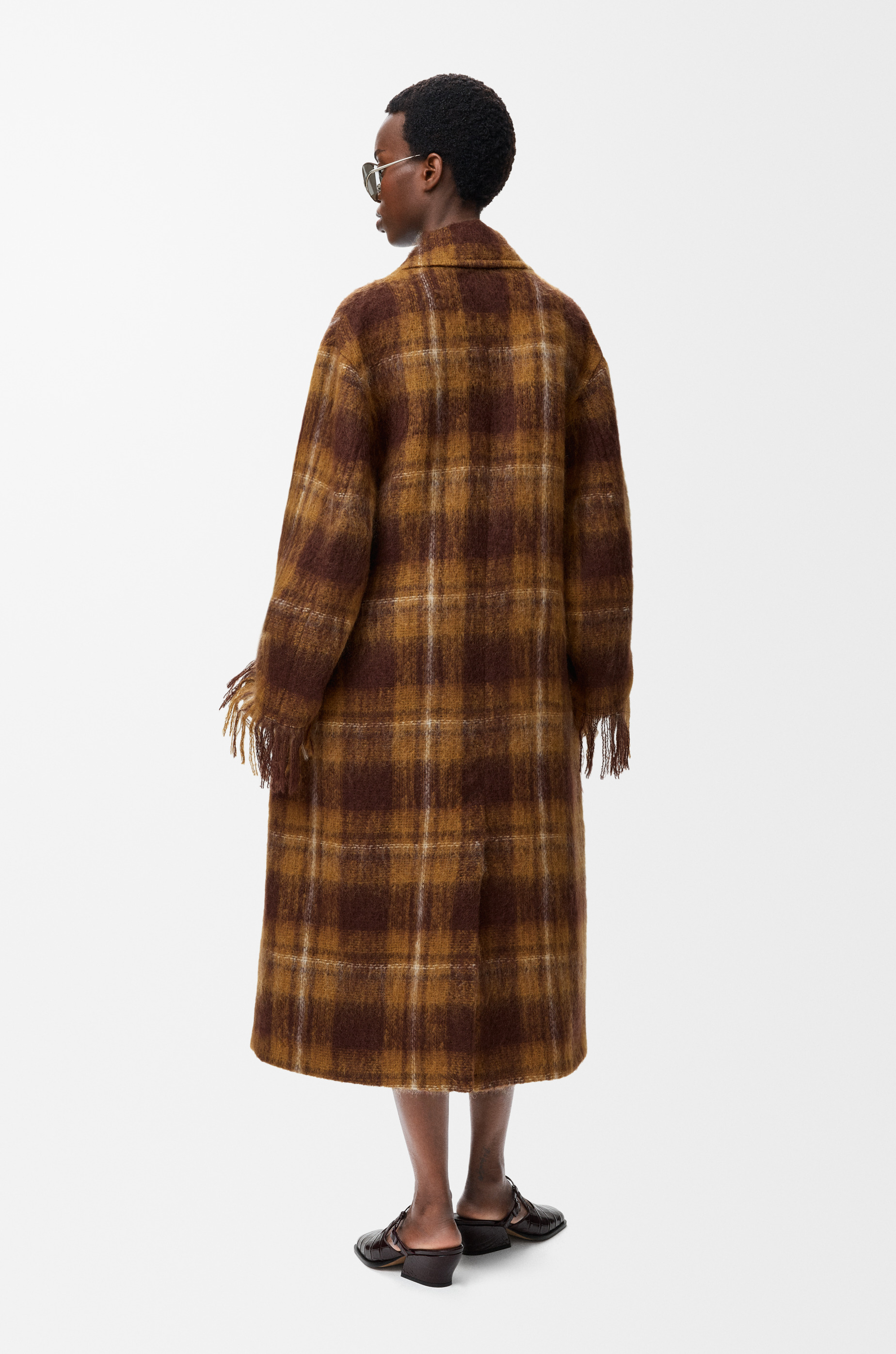Coat in mohair and wool blend - 3