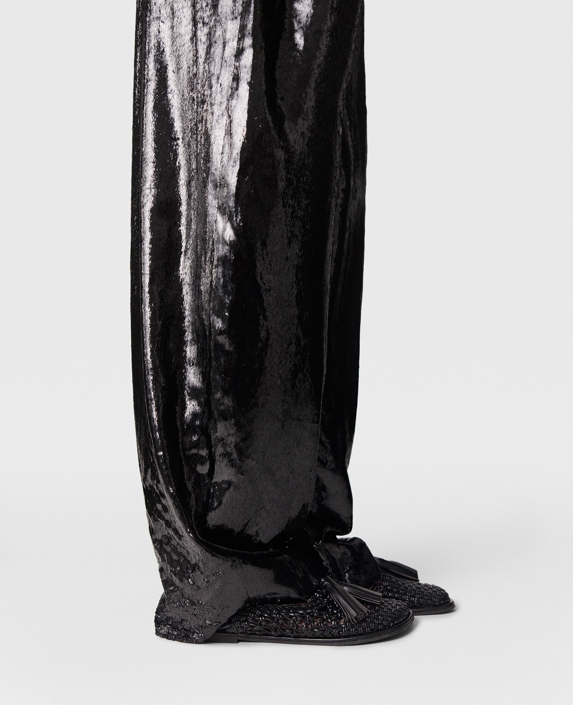 Slouchy Paneled Velvet Pants - 6