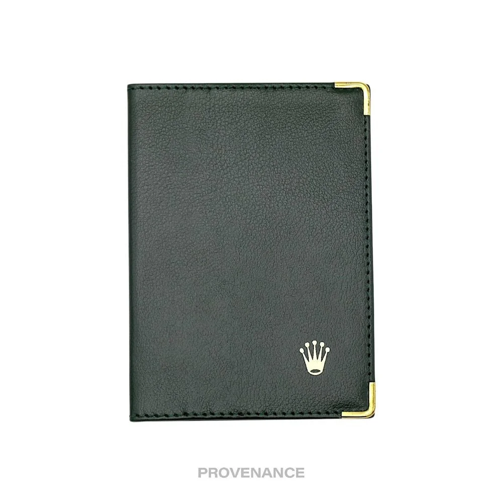 Rolex Crown Passport Wallet - Forest Green Leather - 1