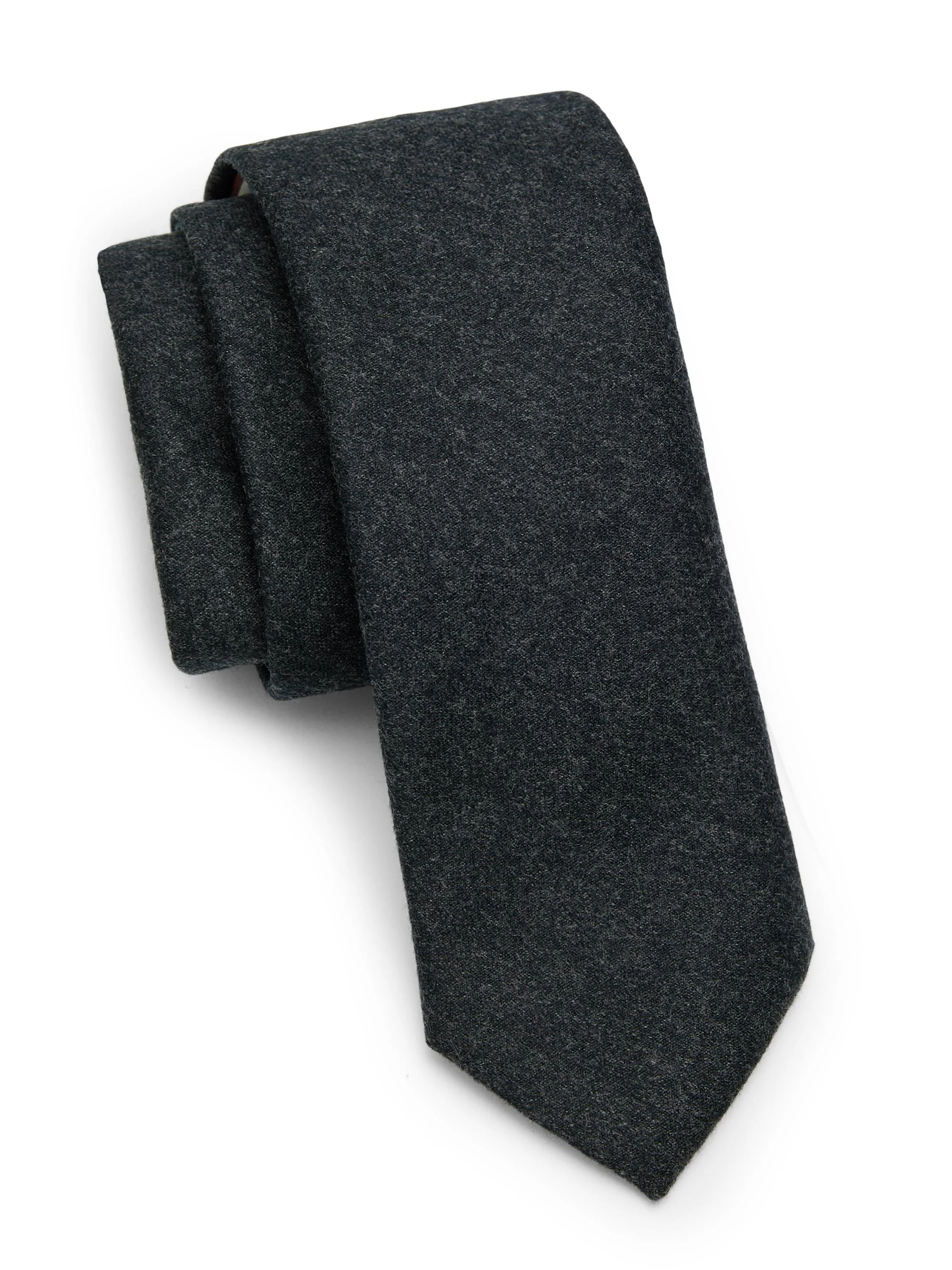 Men's Impeccable Silk Tie - Charcoal - 1