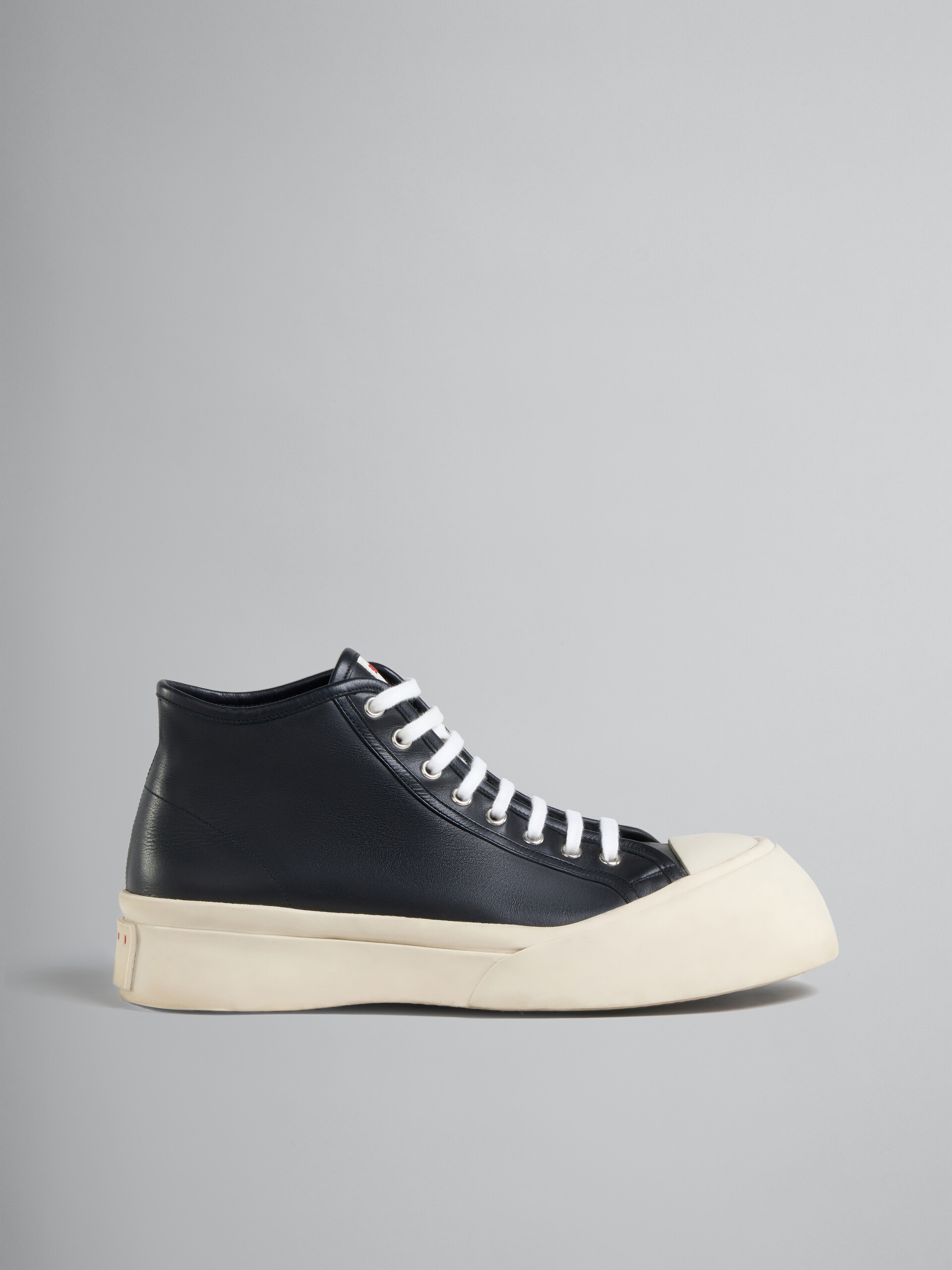 BLACK NAPPA LEATHER PABLO HIGH-TOP SNEAKER - 1