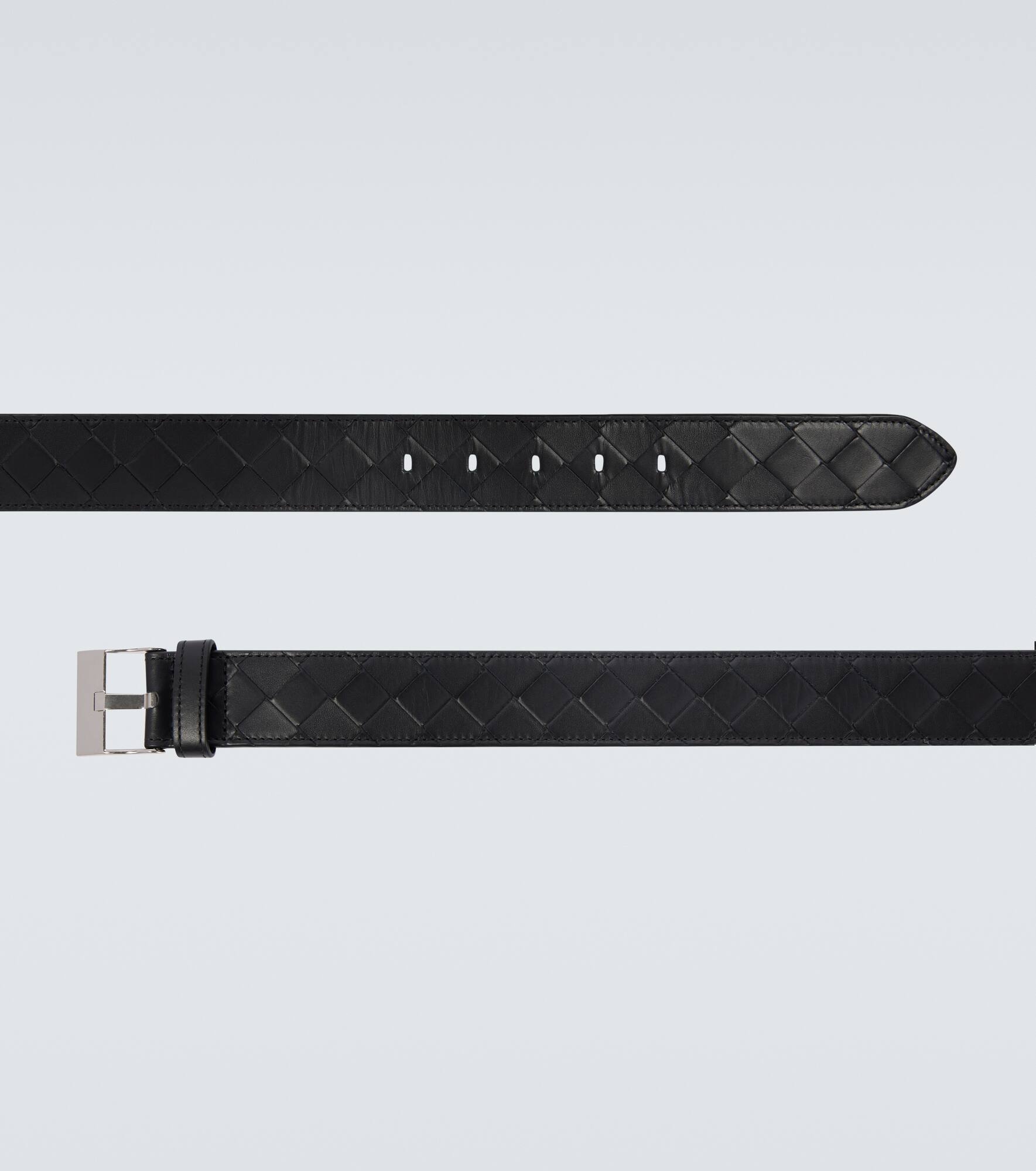 Intrecciato leather belt - 4