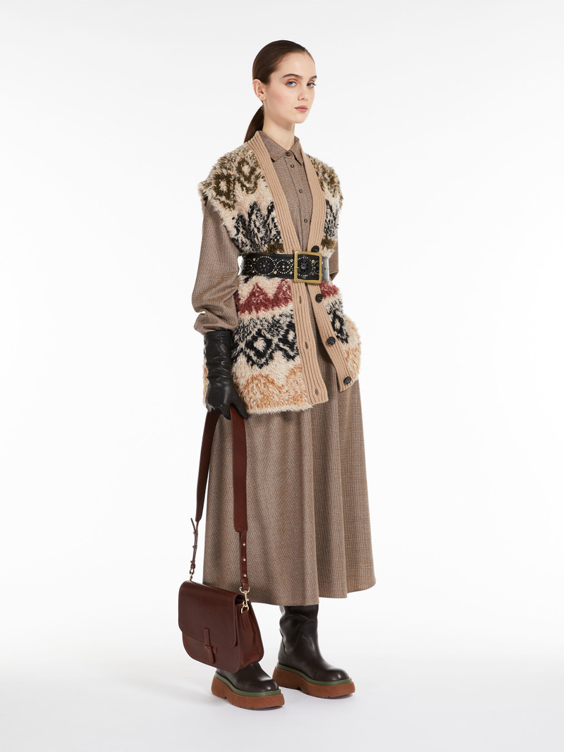 Max Mara GIRO Jacquard-knit wool and alpaca gilet outlook