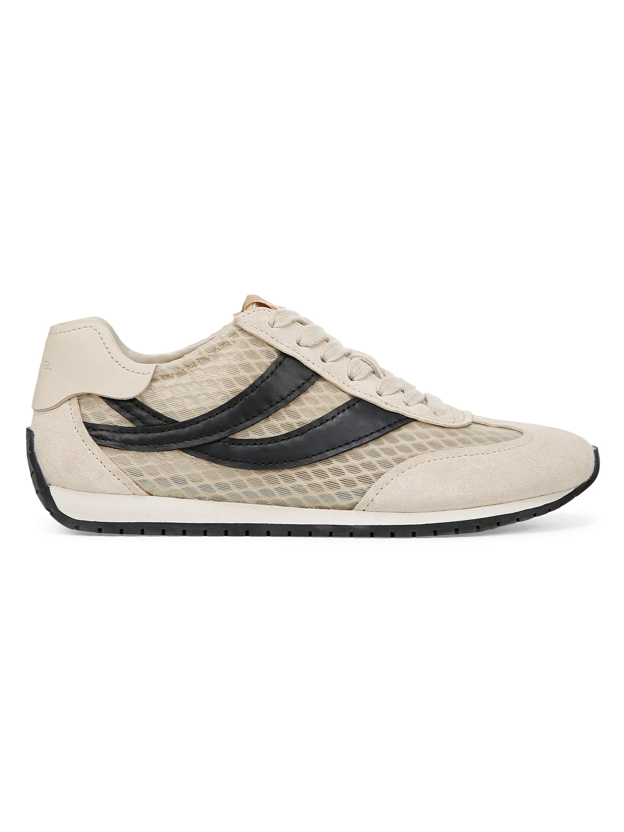 Women's Oasis Runner Mesh & Leather Lace-Up Shoes - Moonlight Black - 1