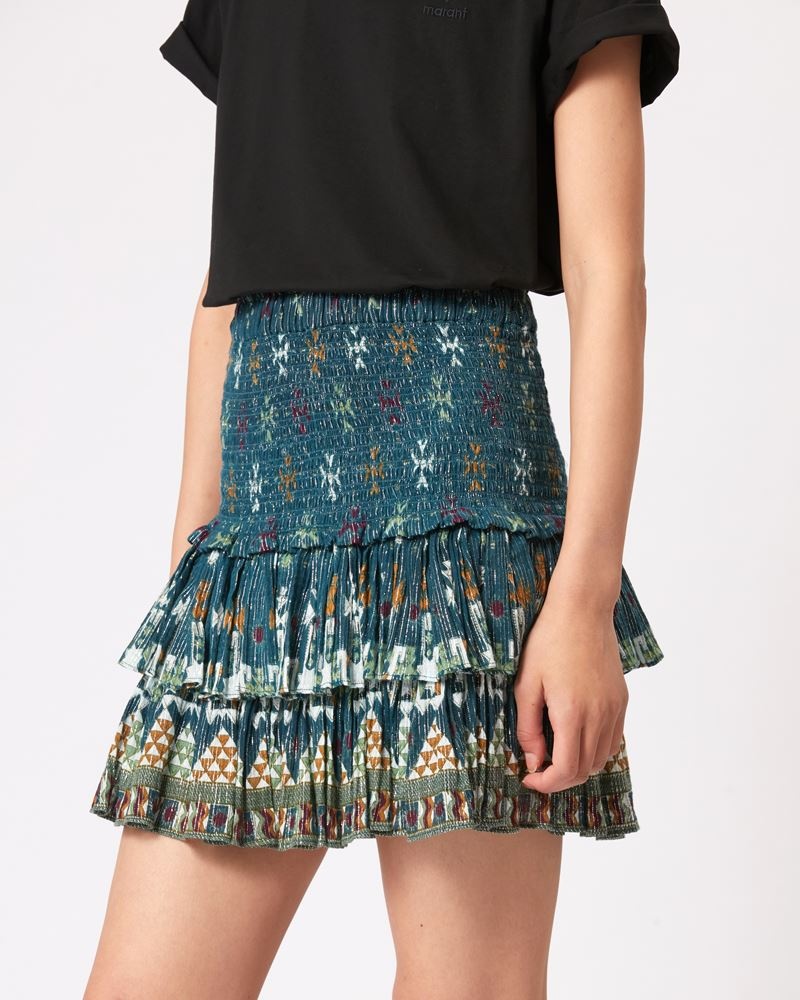 NAOMI COTTON AND LUREX SHORT SKIRT - 3