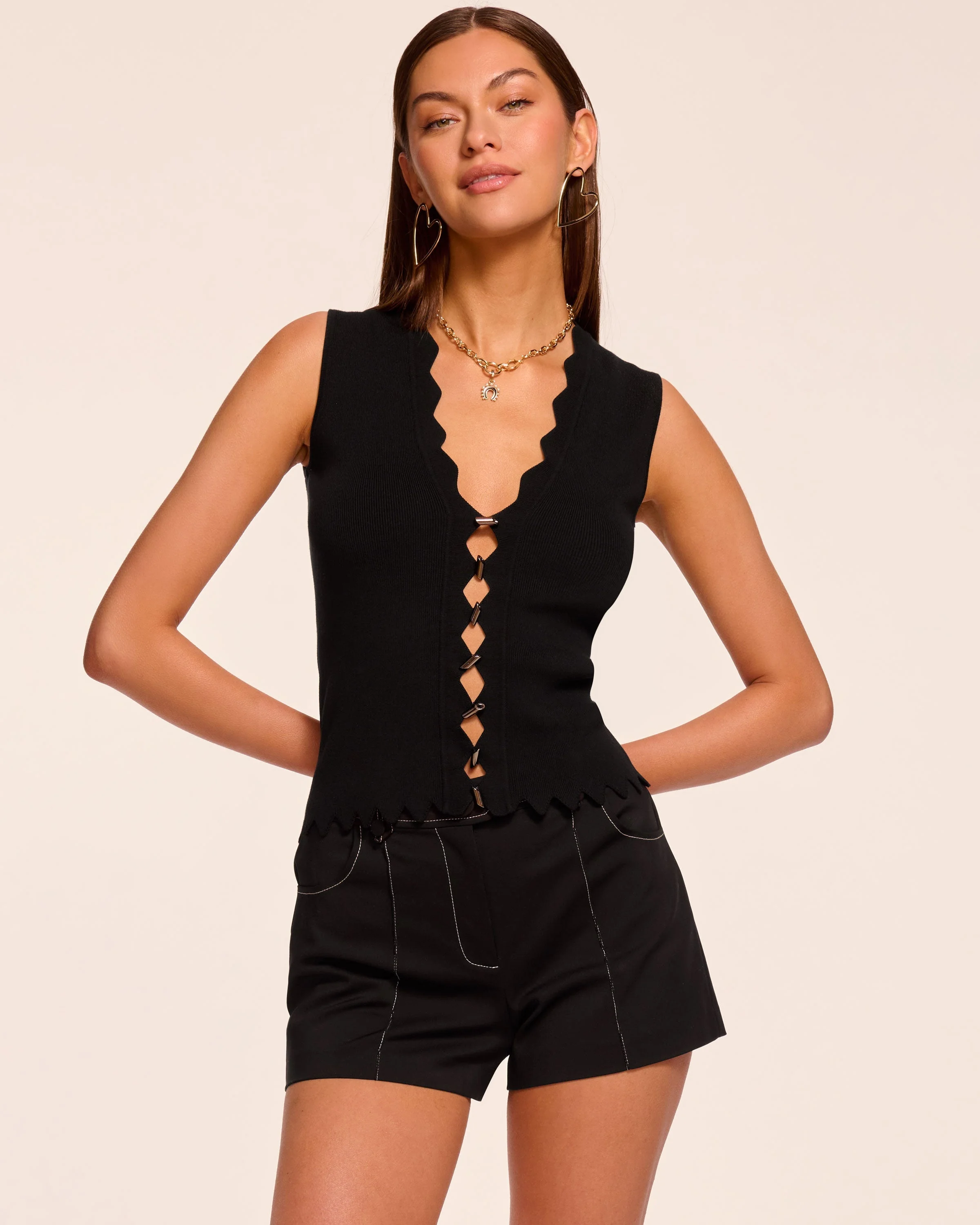 Marco Stretch Cotton Stitched Mini Short - 1