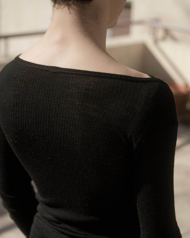 Disc Long Sleeve Tee - Wool Rib 4