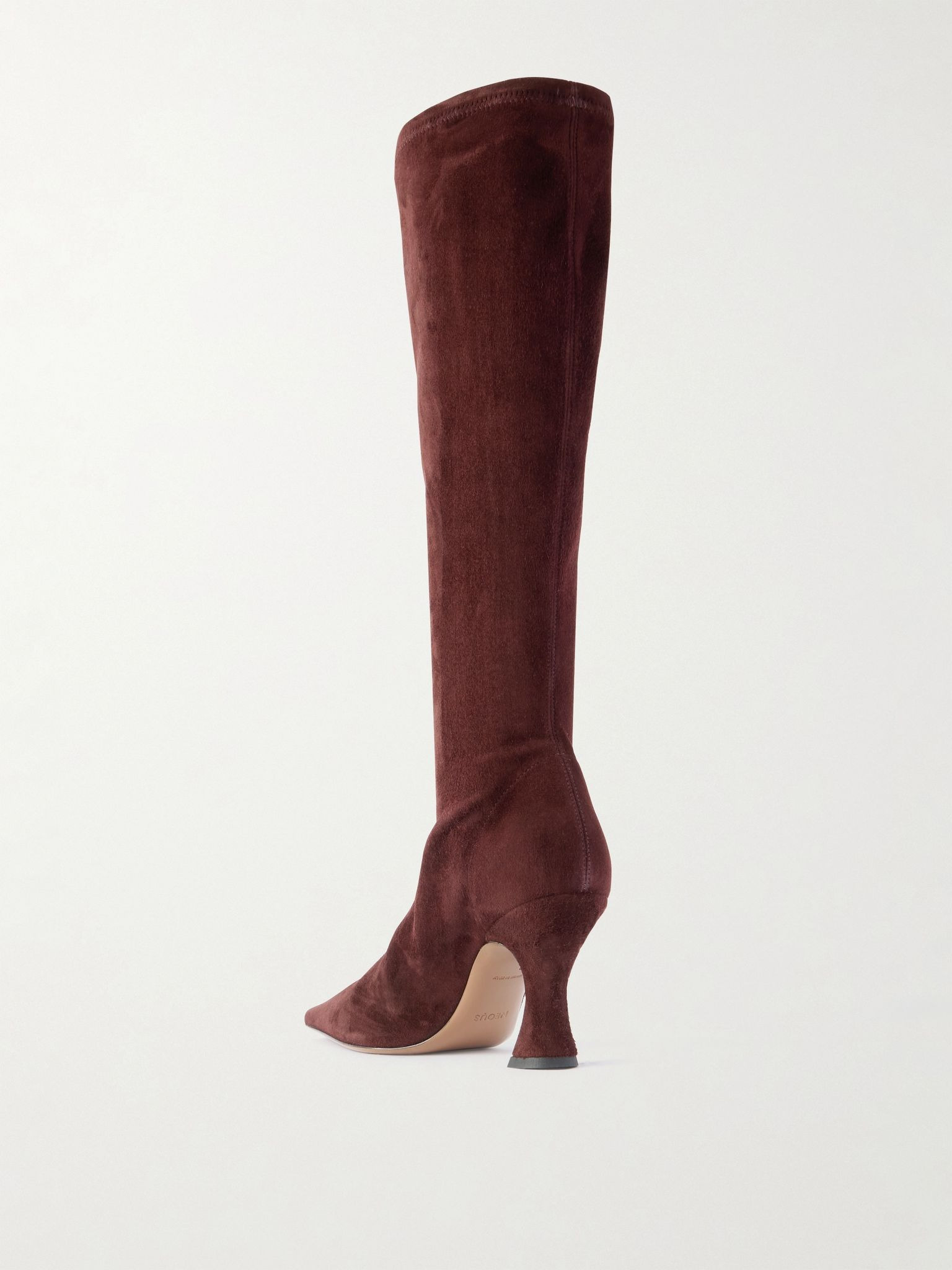 Suede knee boots Chocolate - 3