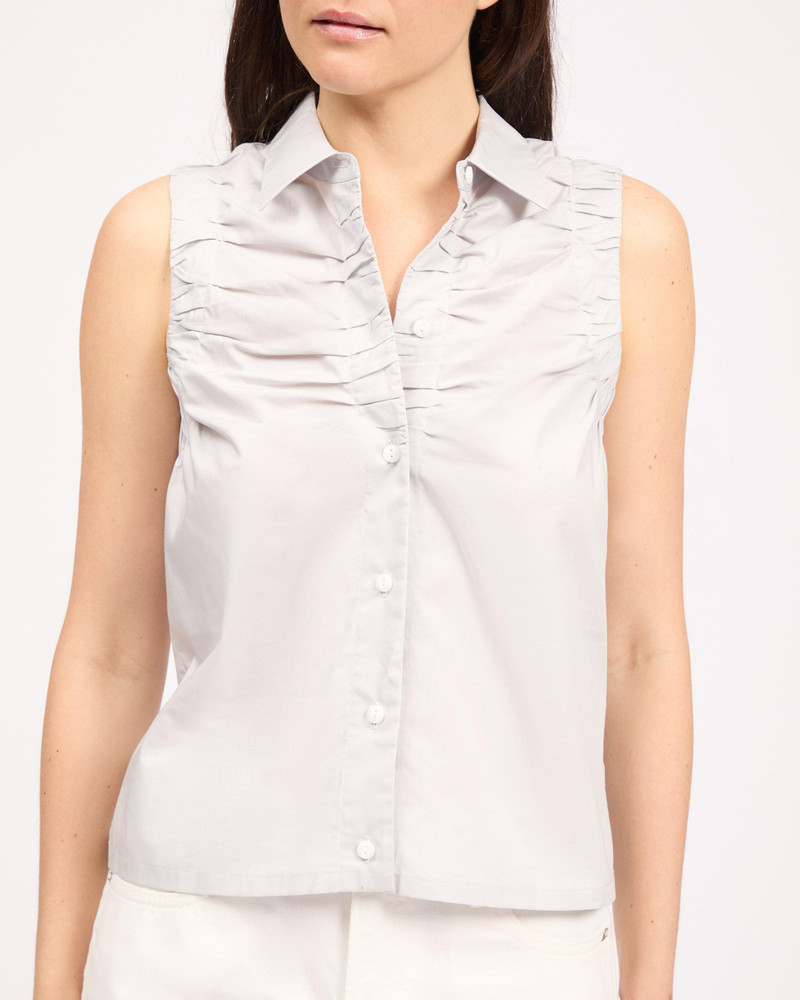Georgina Ruched Poplin Shirt 1