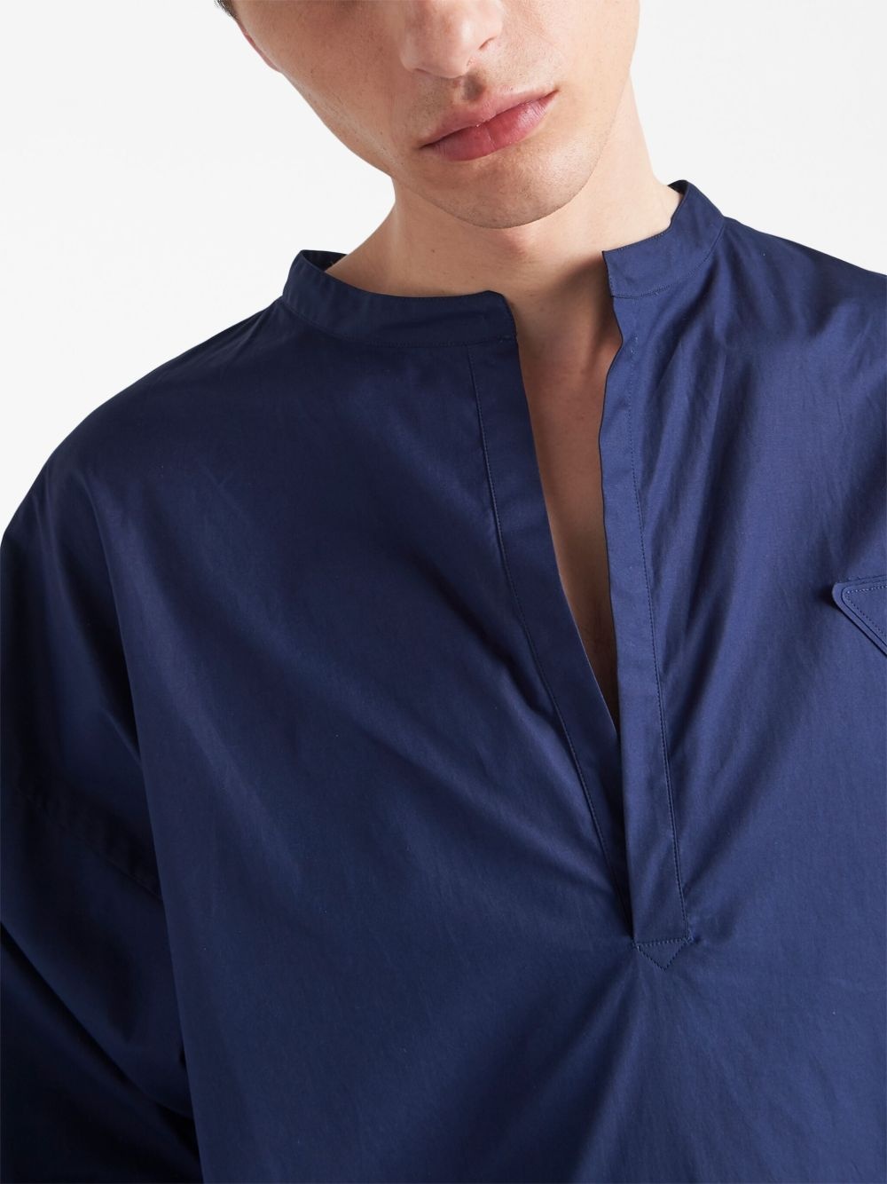 triangle-logo cotton shirt - 5