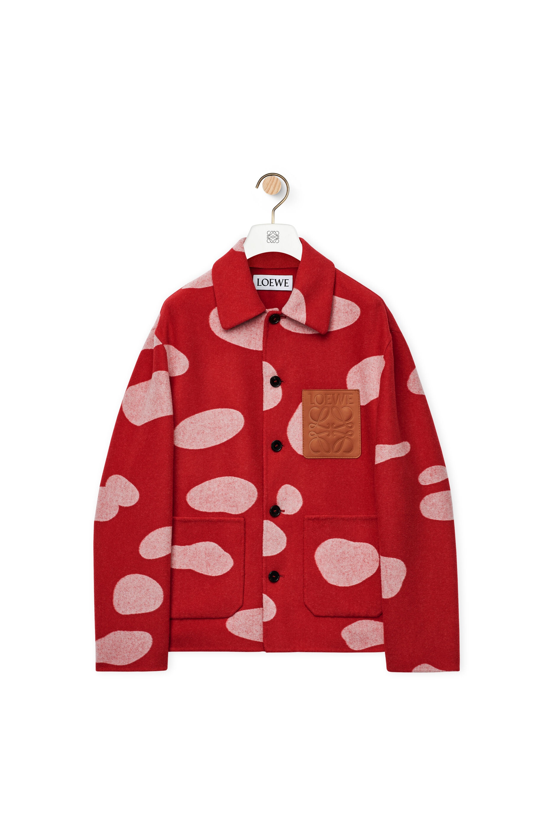 Mushroom workwear jacket in wool and cashmere - 1