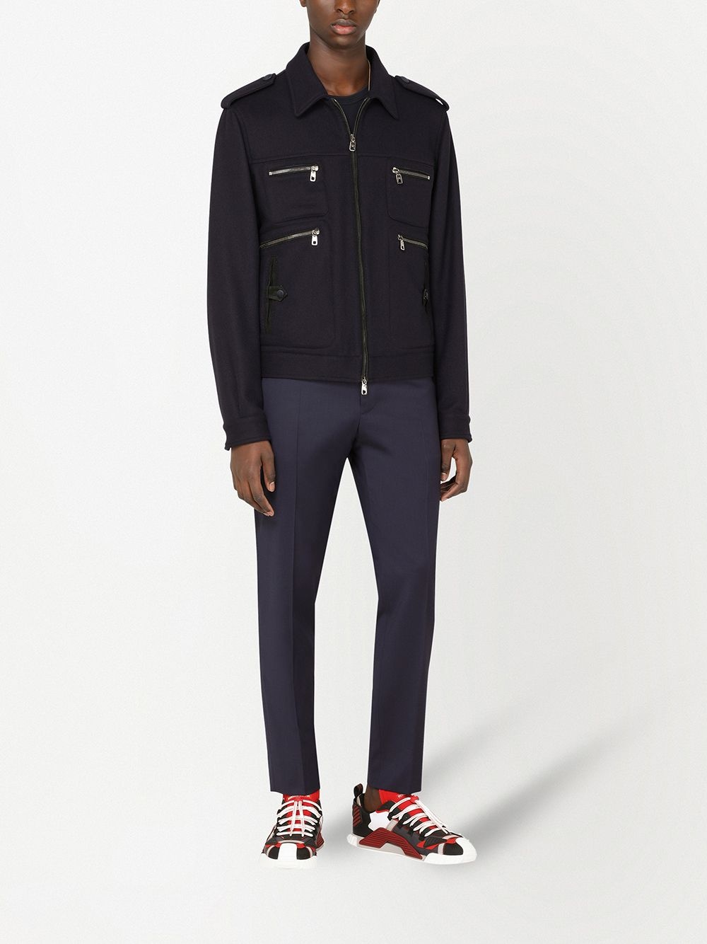 zip-pocketed shirt jacket - 2