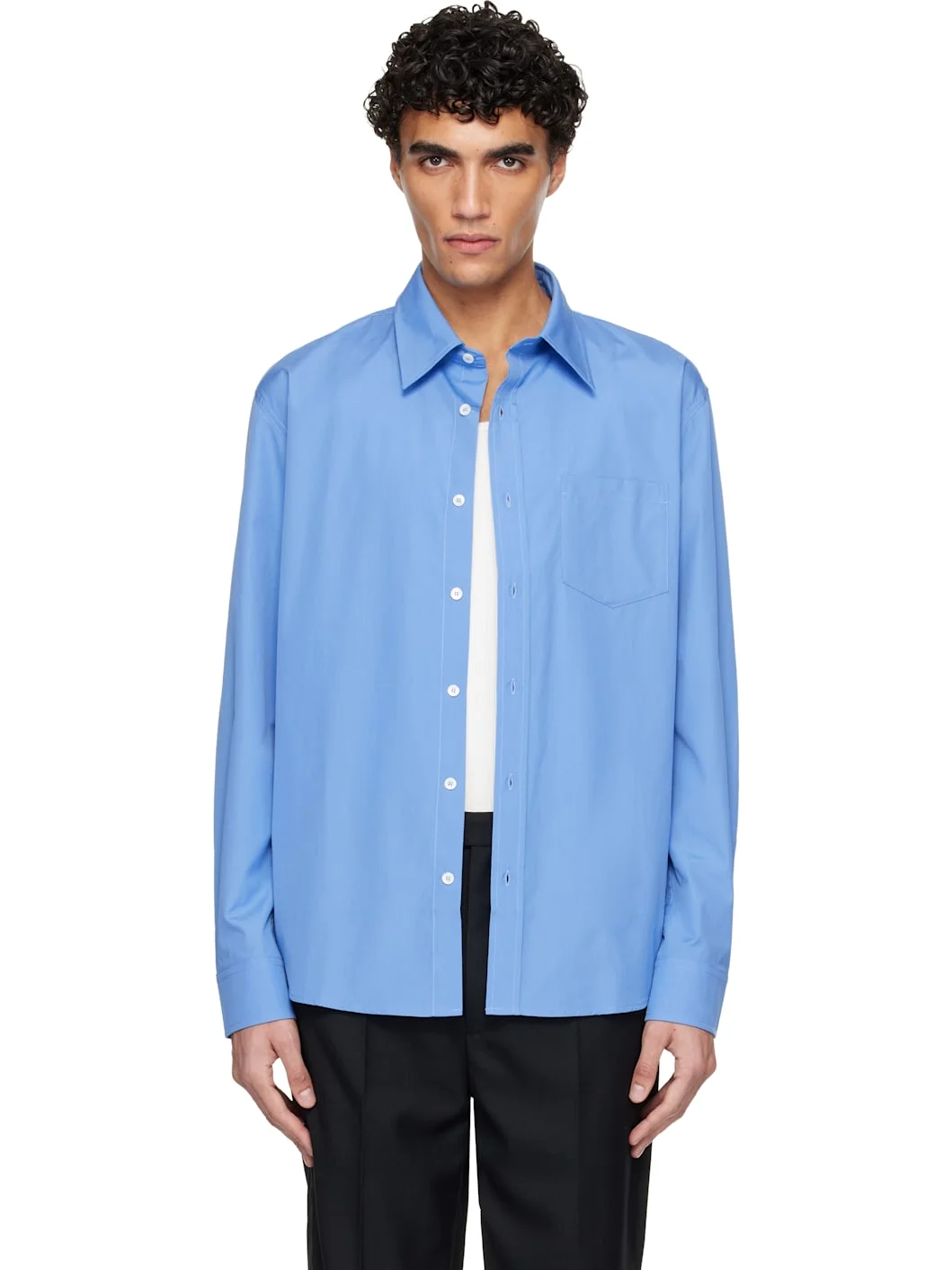 Blue Organic Cotton Shirt - 1