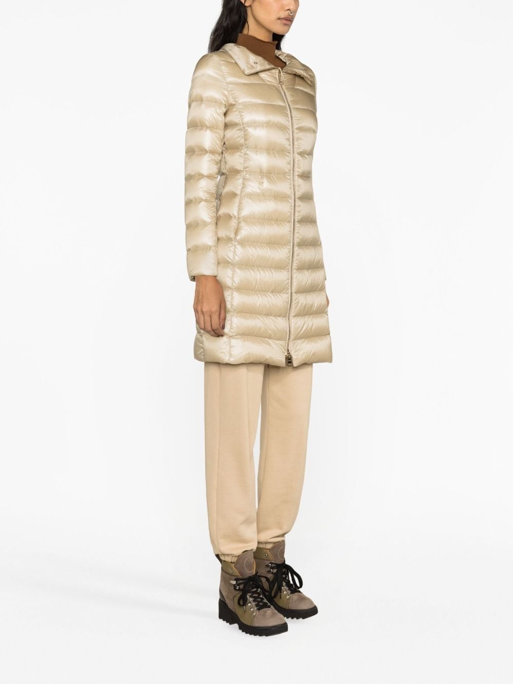 zip-up padded coat - 3