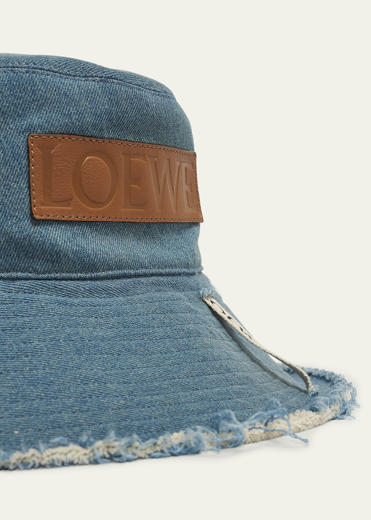 Fisherman Frayed Denim Bucket Hat - 2