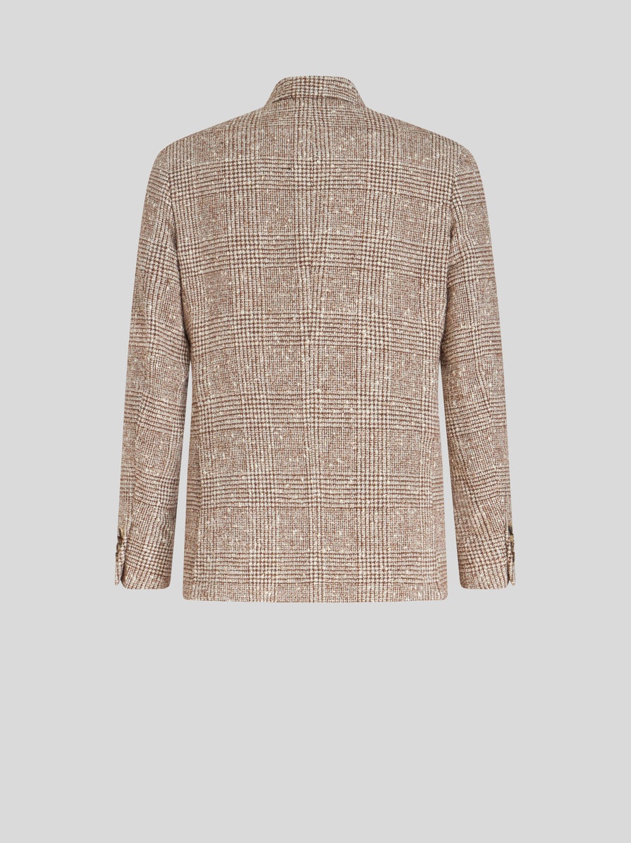 WOOL JACKET WITH CHECK WORKING - 6