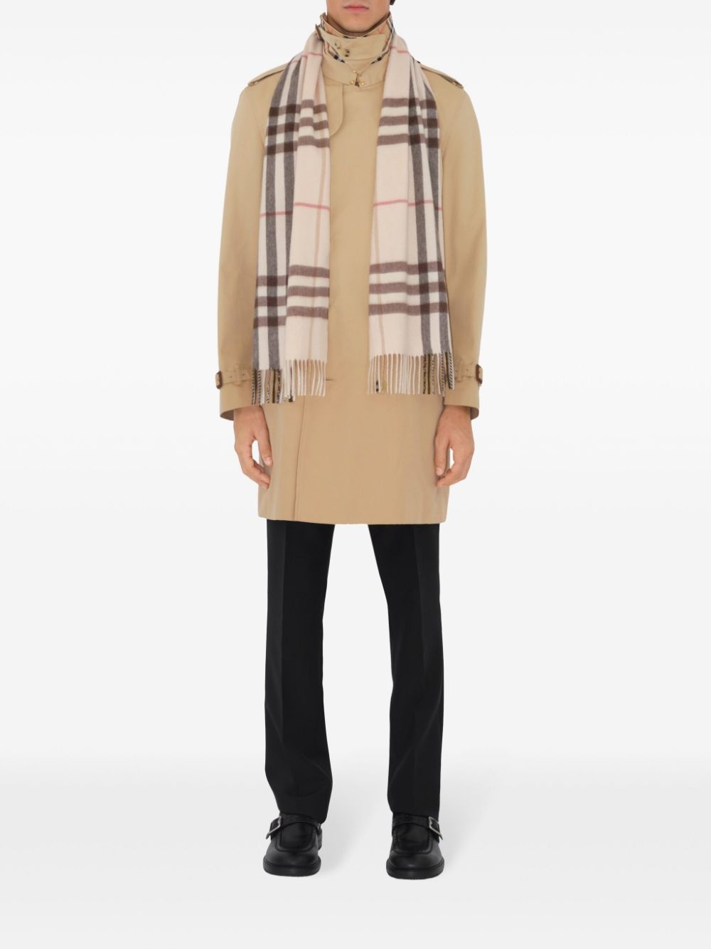 checked cashmere scarf - 4