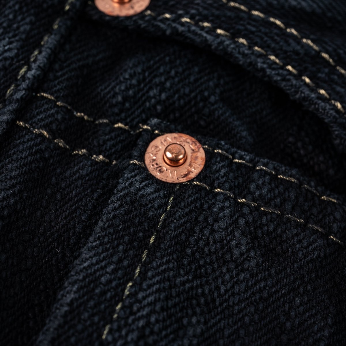 IH-555S-SLBod 16oz Slubby Selvedge Denim Super Slim Cut Jeans - Indigo Overdyed Black - 13
