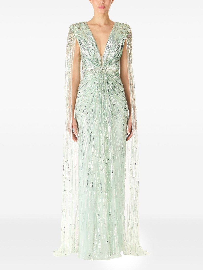 JENNY PACKHAM Gold Rush sequin-embellished gown outlook