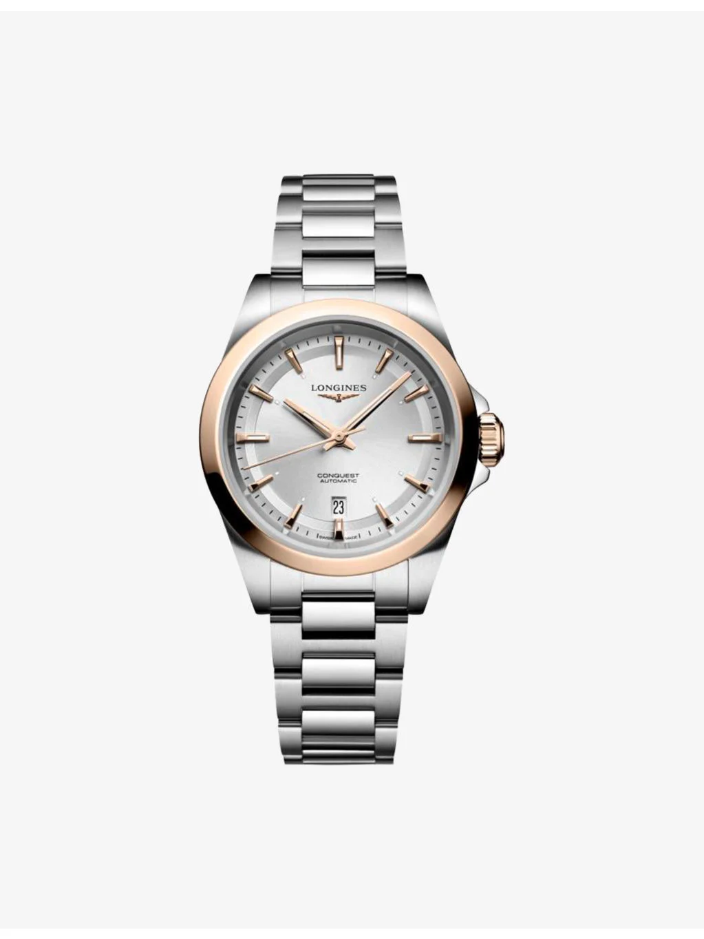 L3.320.5.72.6 Conquest Stainless-Steel and 18ct Rose Gold Cap 200 30mm Automatic Watch - 1