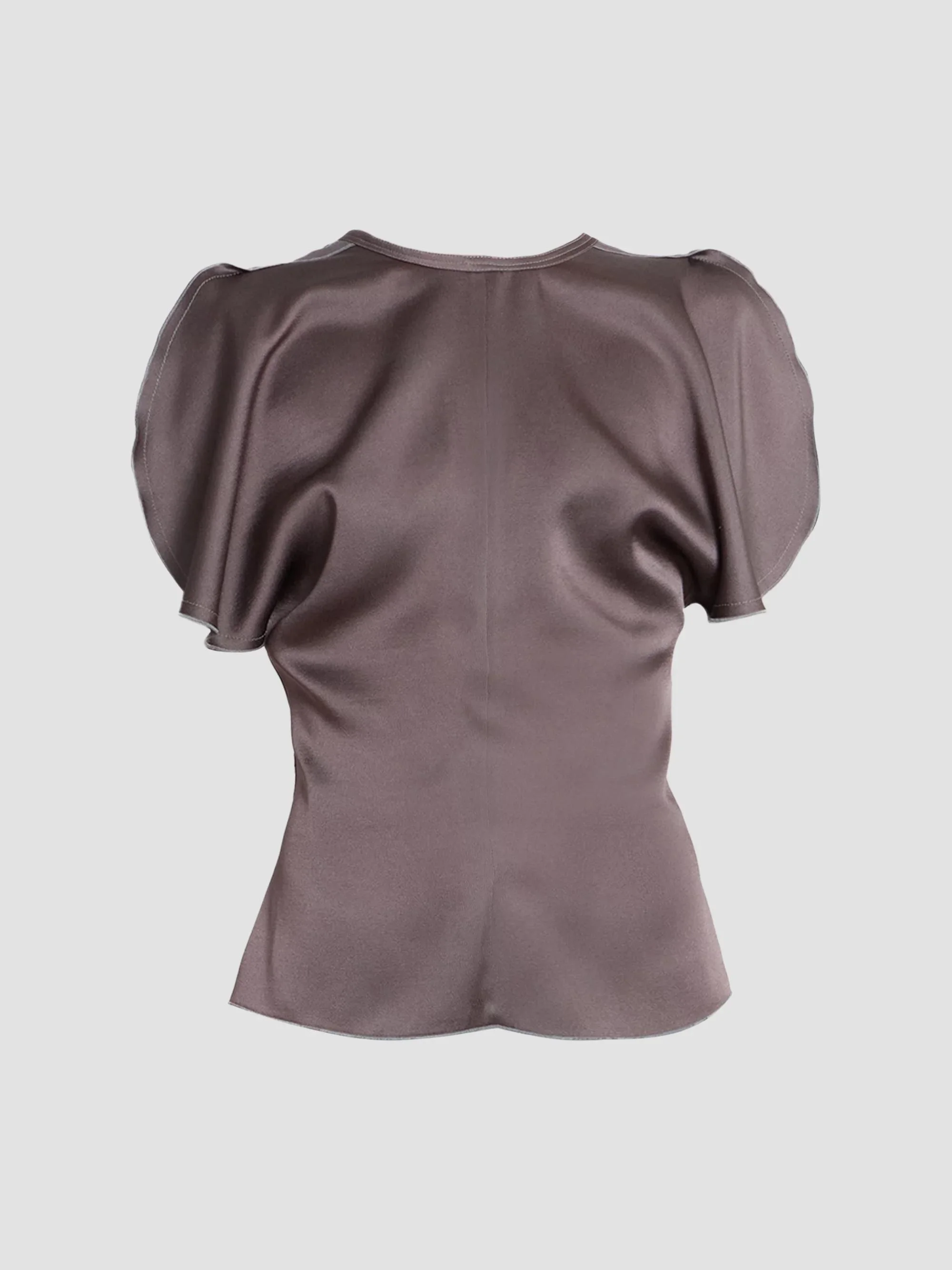 Women's Satin Draped Top - Ore - 1