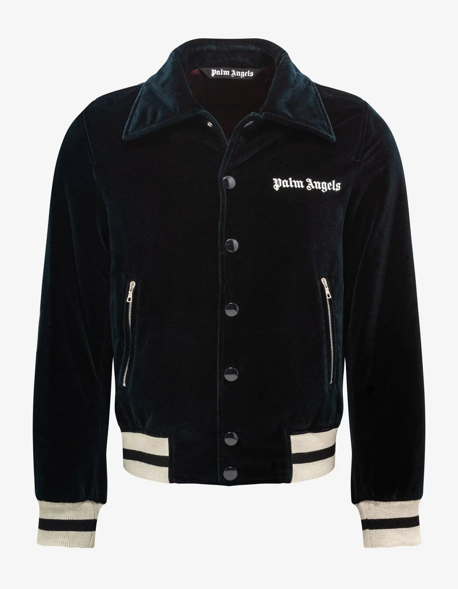 Palm Angels Blue Sunday Baseball Jacket - 1