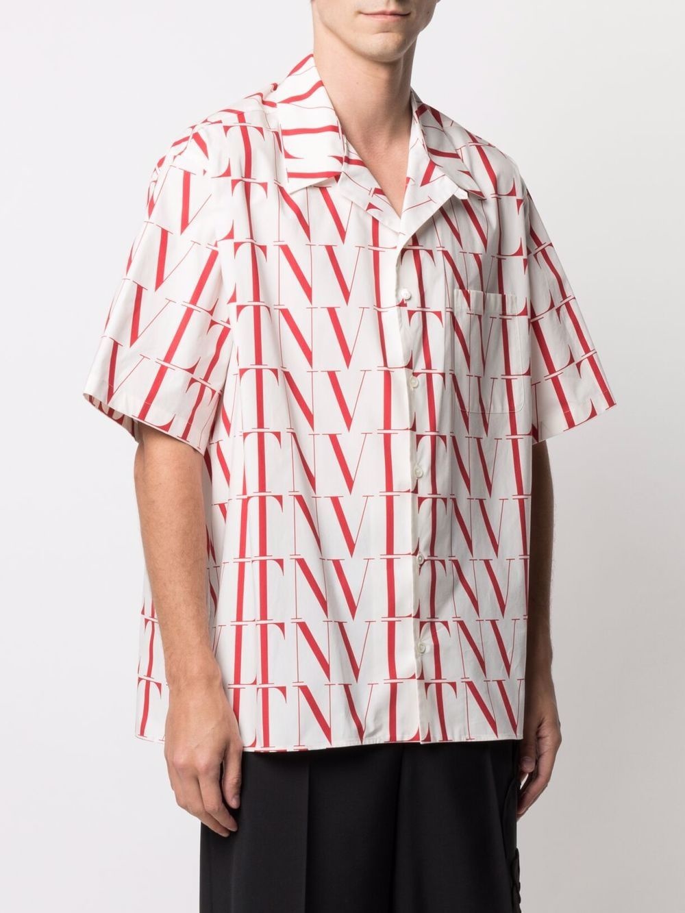 VLTN-print short-sleeve shirt - 3