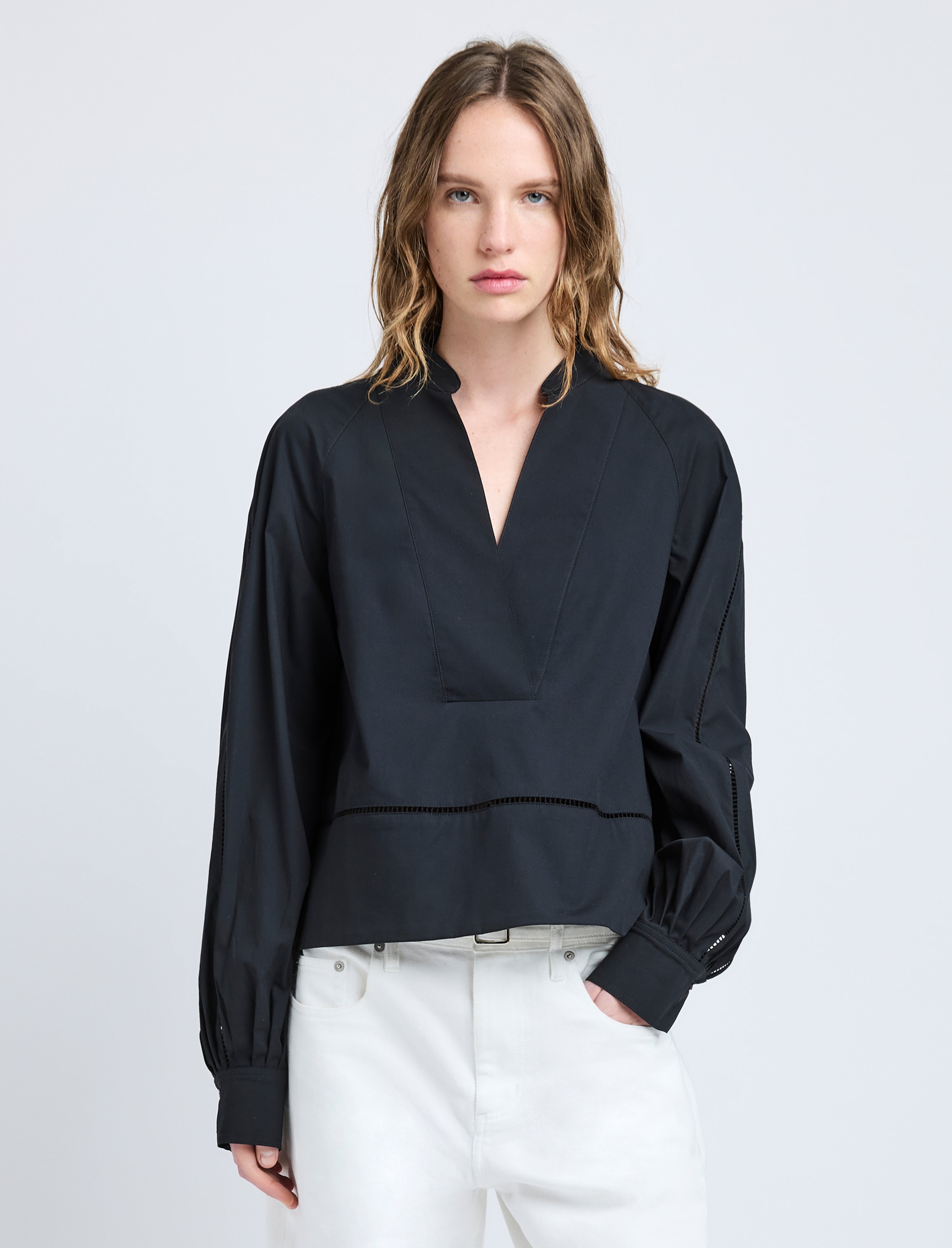 Grayson Top in Eco Cotton Poplin - 2