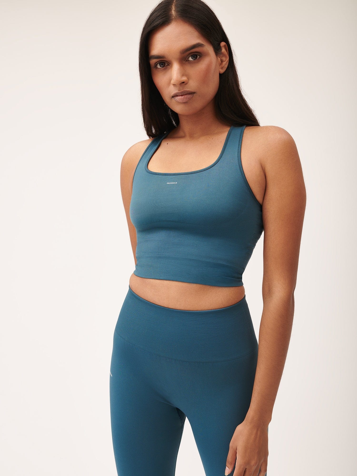 Women's Plant-Stretch Compressive Ribbed Tank Top - Storm Blue - 5
