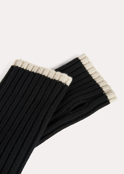 Totême Fingerless wool gloves black outlook