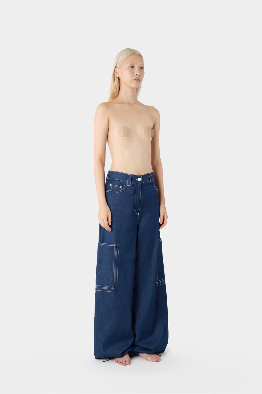 FIT LOOSE PANTS / blue - 3