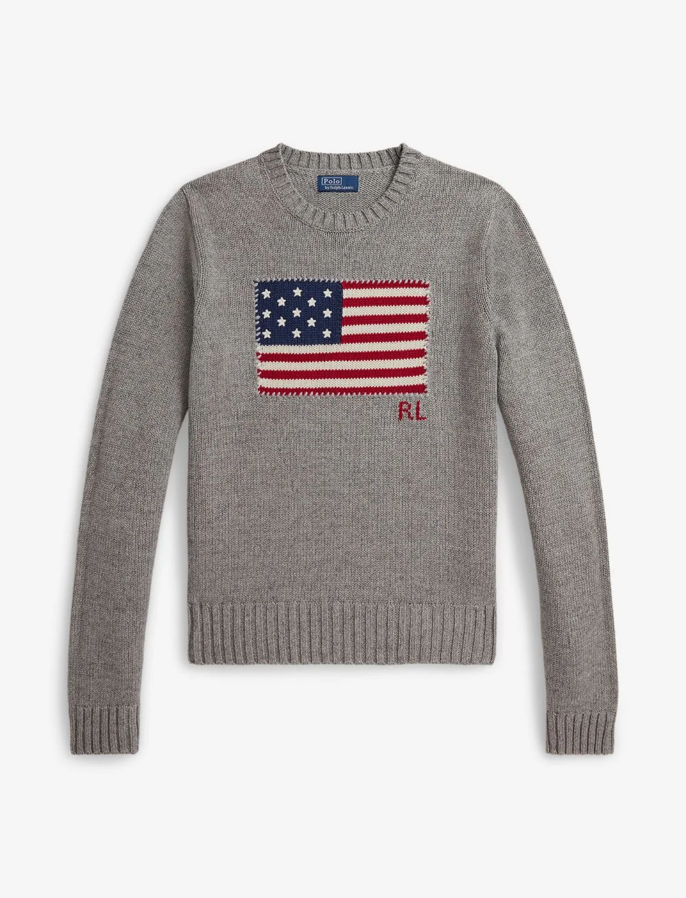 flag cotton crewneck jumper - 1