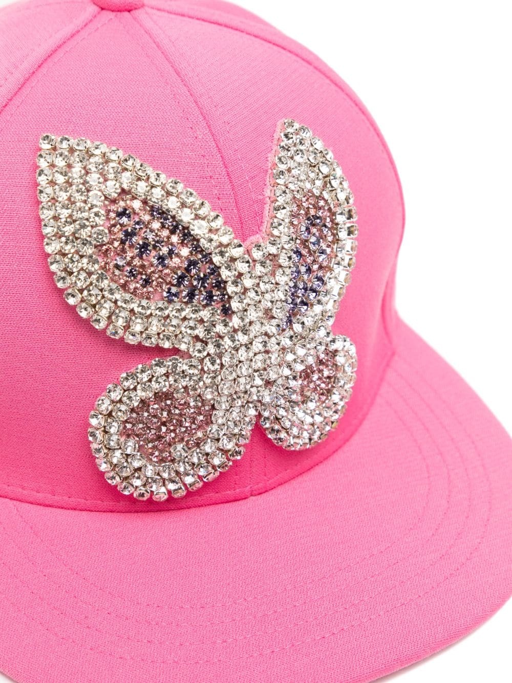 Crystal-embellished butterfly cap - 2