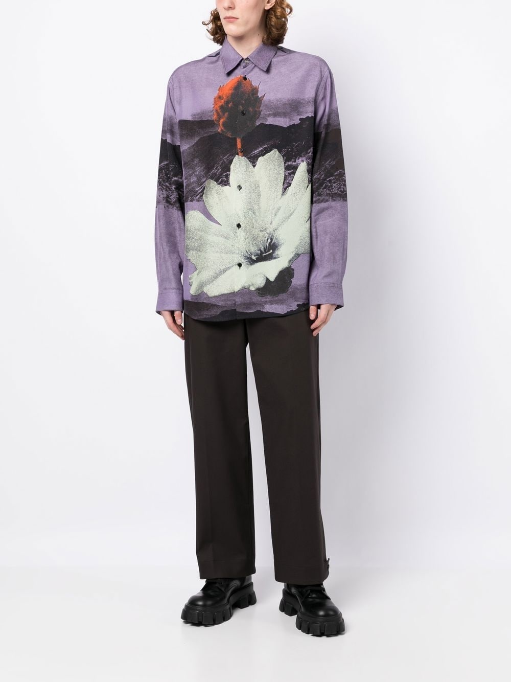 GRAPHIC-PRINT BUTTON-UP SHIRT - 5