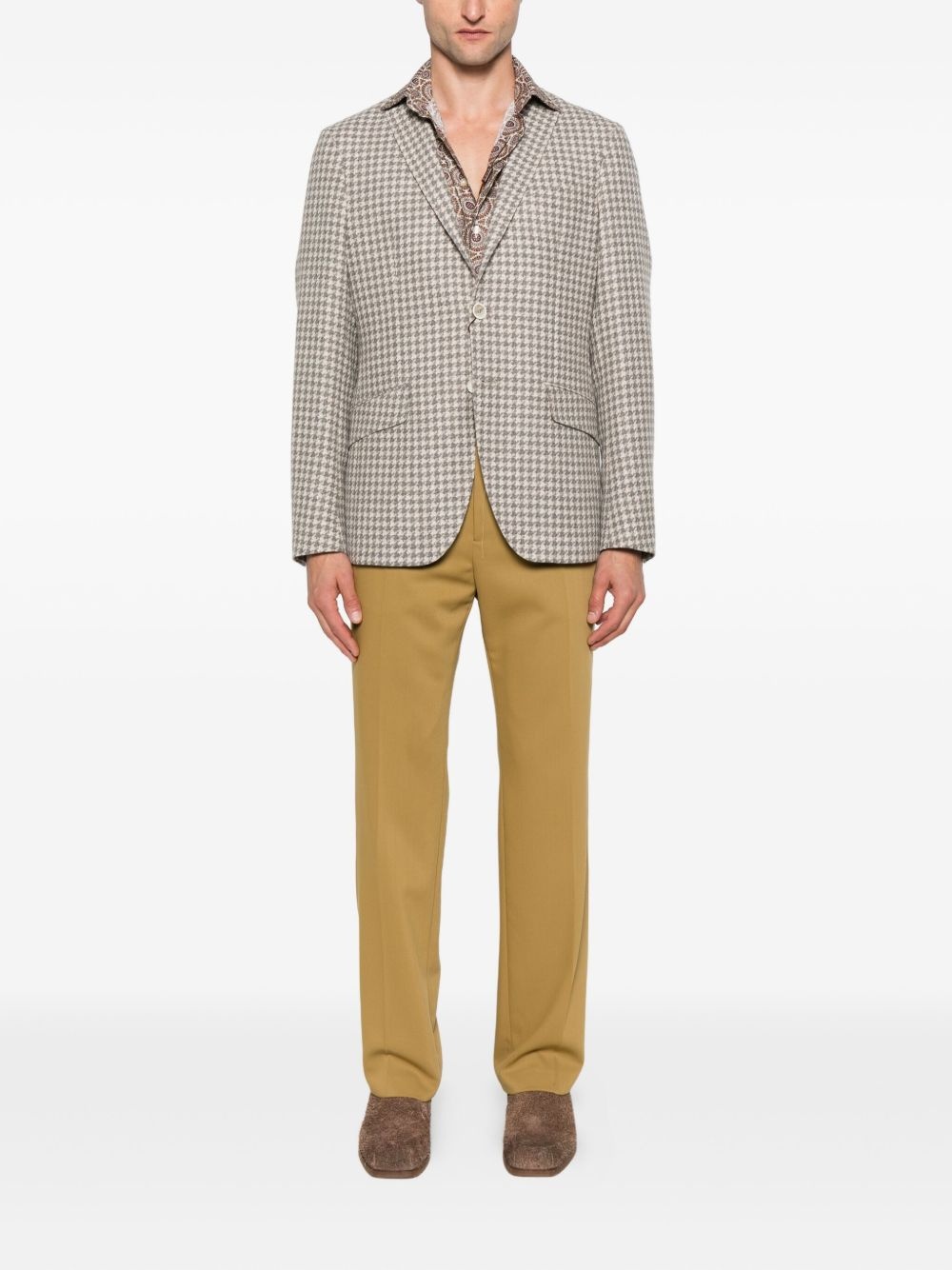 houndstooth-pattern jacket - 2