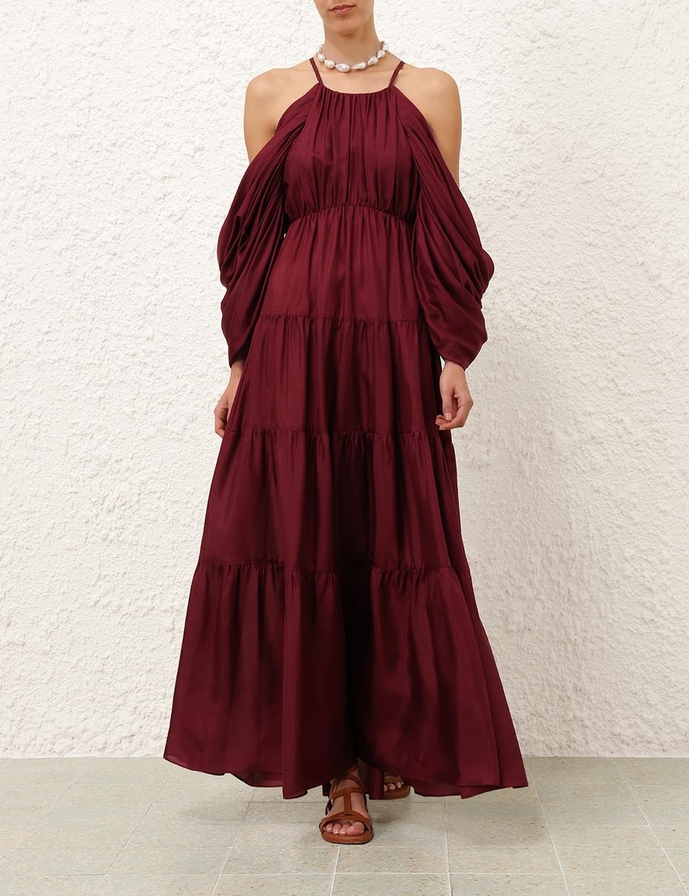 Zimmermann TALLOW GATHERED MAXI DRESS - 0708DRS253BUR | REVERSIBLE