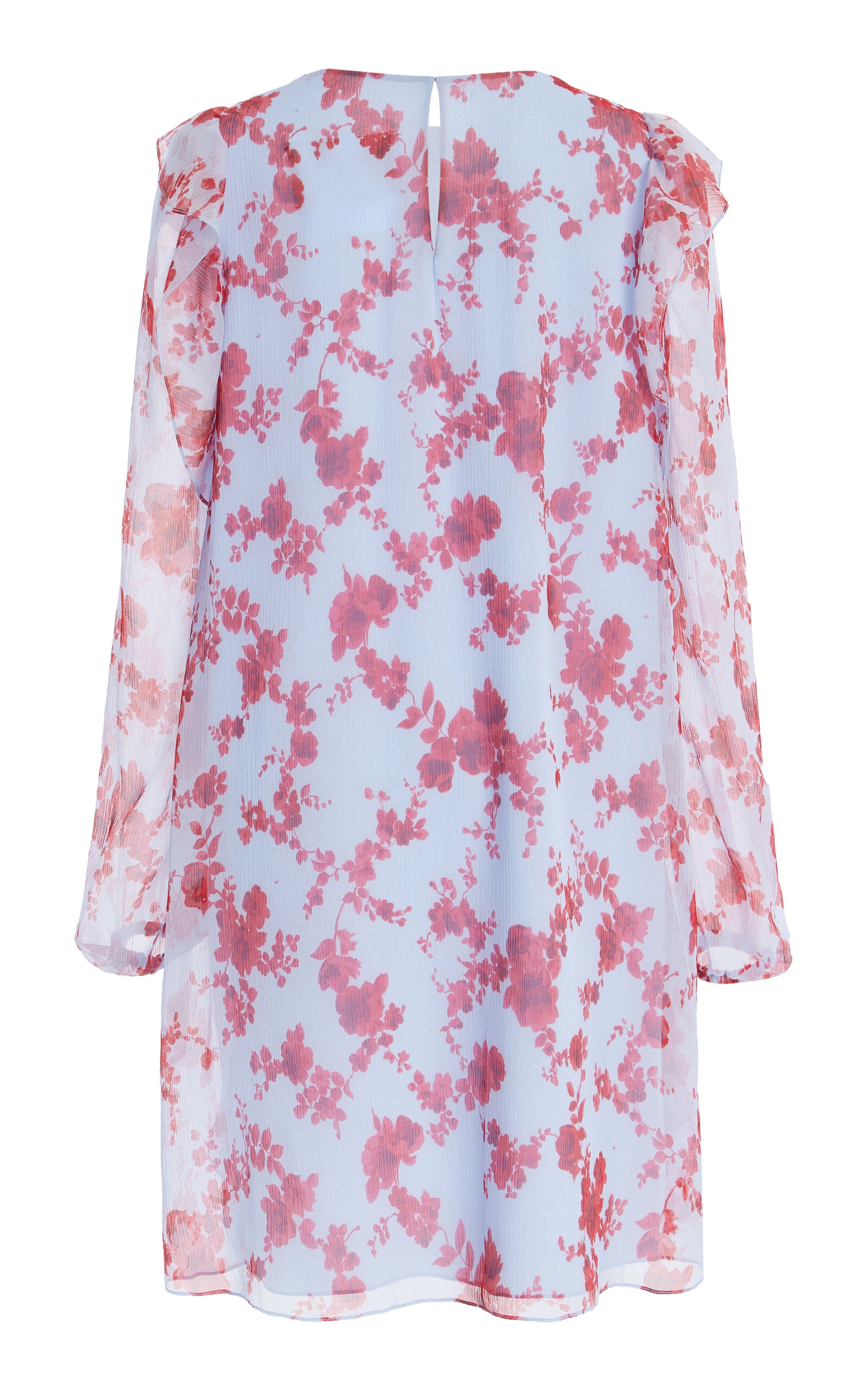 Ruffled Silk Chiffon Mini Dress multi - 3