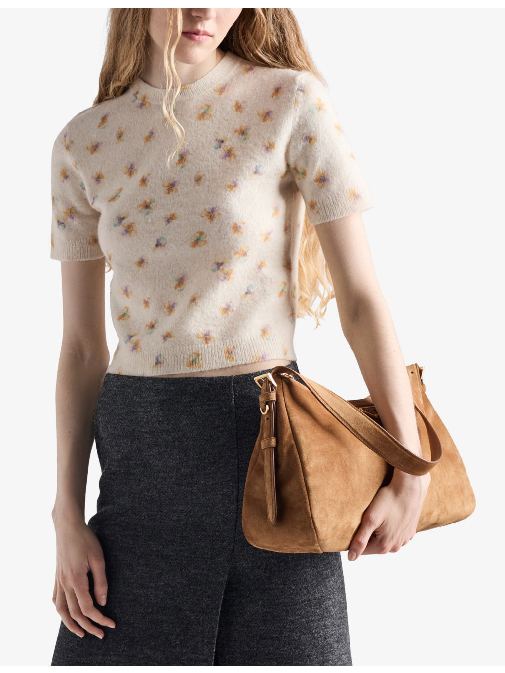 Floral-Intarsia Short-Sleeved Wool Jumper - 3