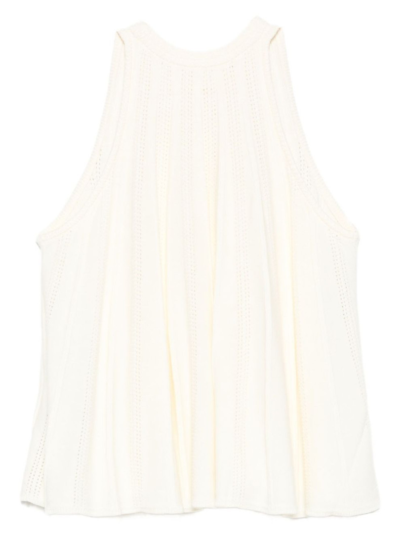 ba&sh Serres pleated halterneck top outlook