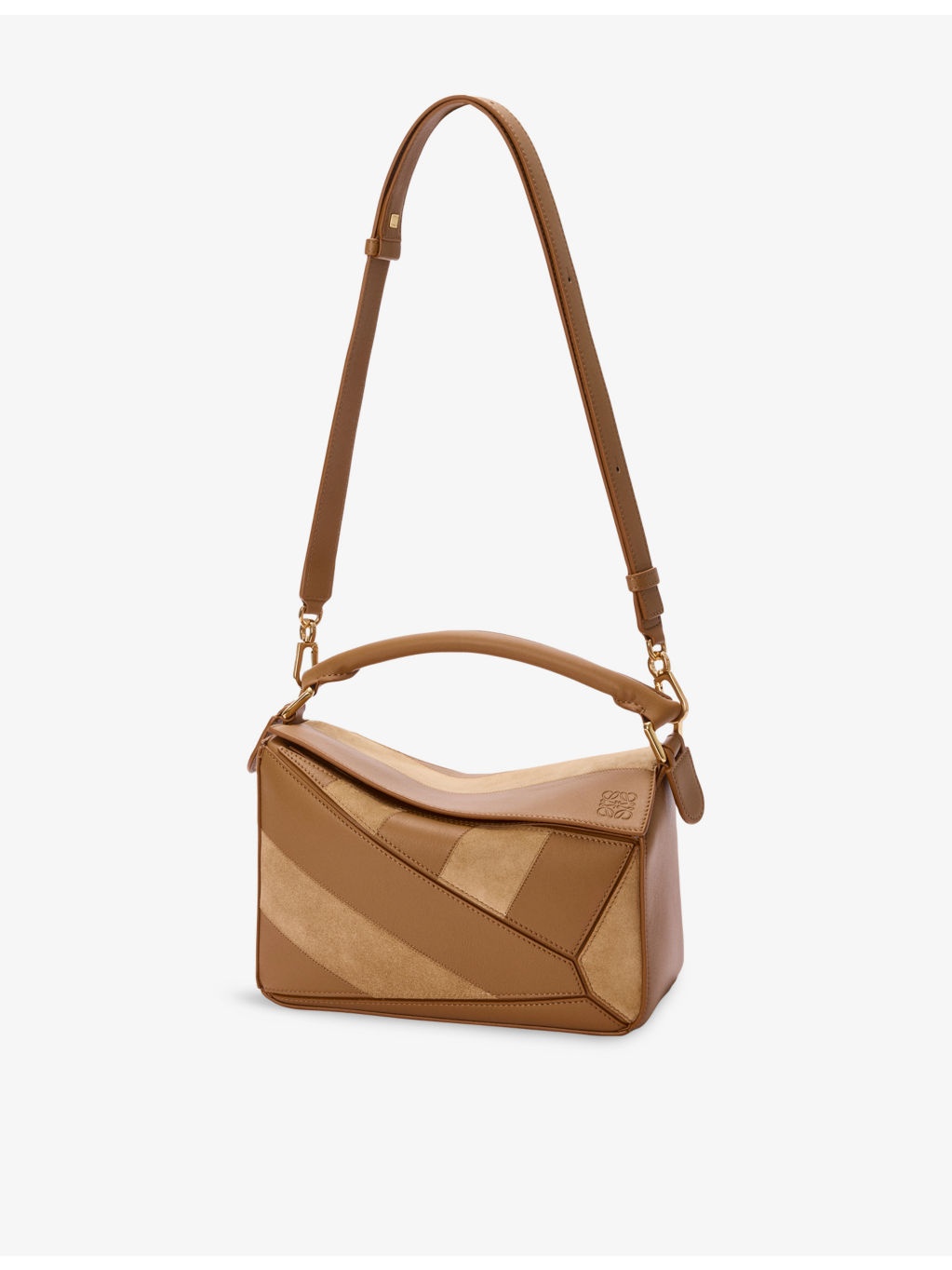 Puzzle Stripes Small Leather Top-Handle Bag - 8