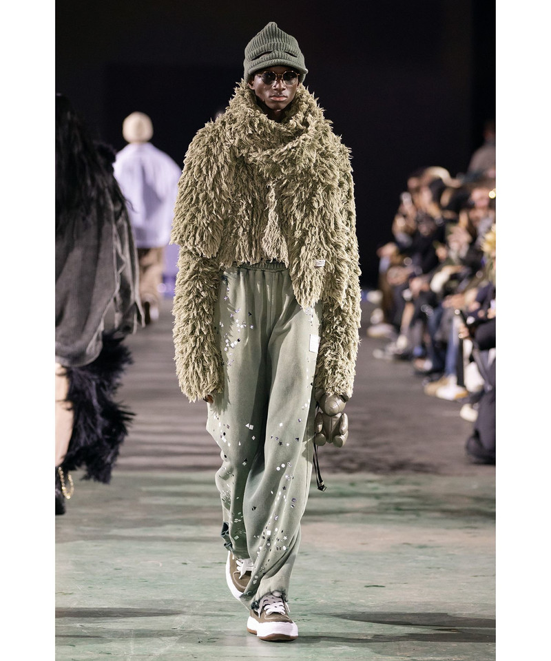 Bleached Shaggy Knit Scarf 8