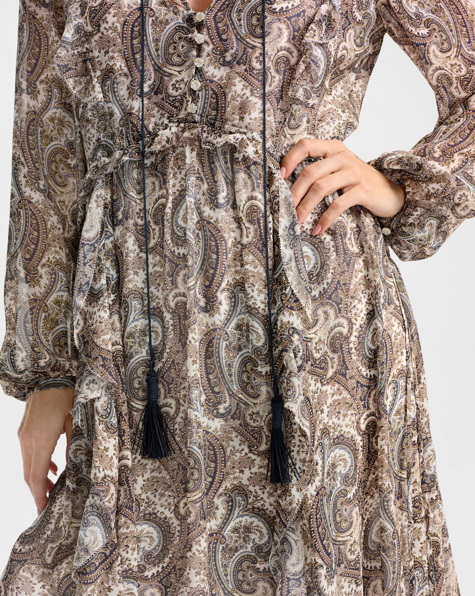 LILITH SILK MIDI DRESS - 6