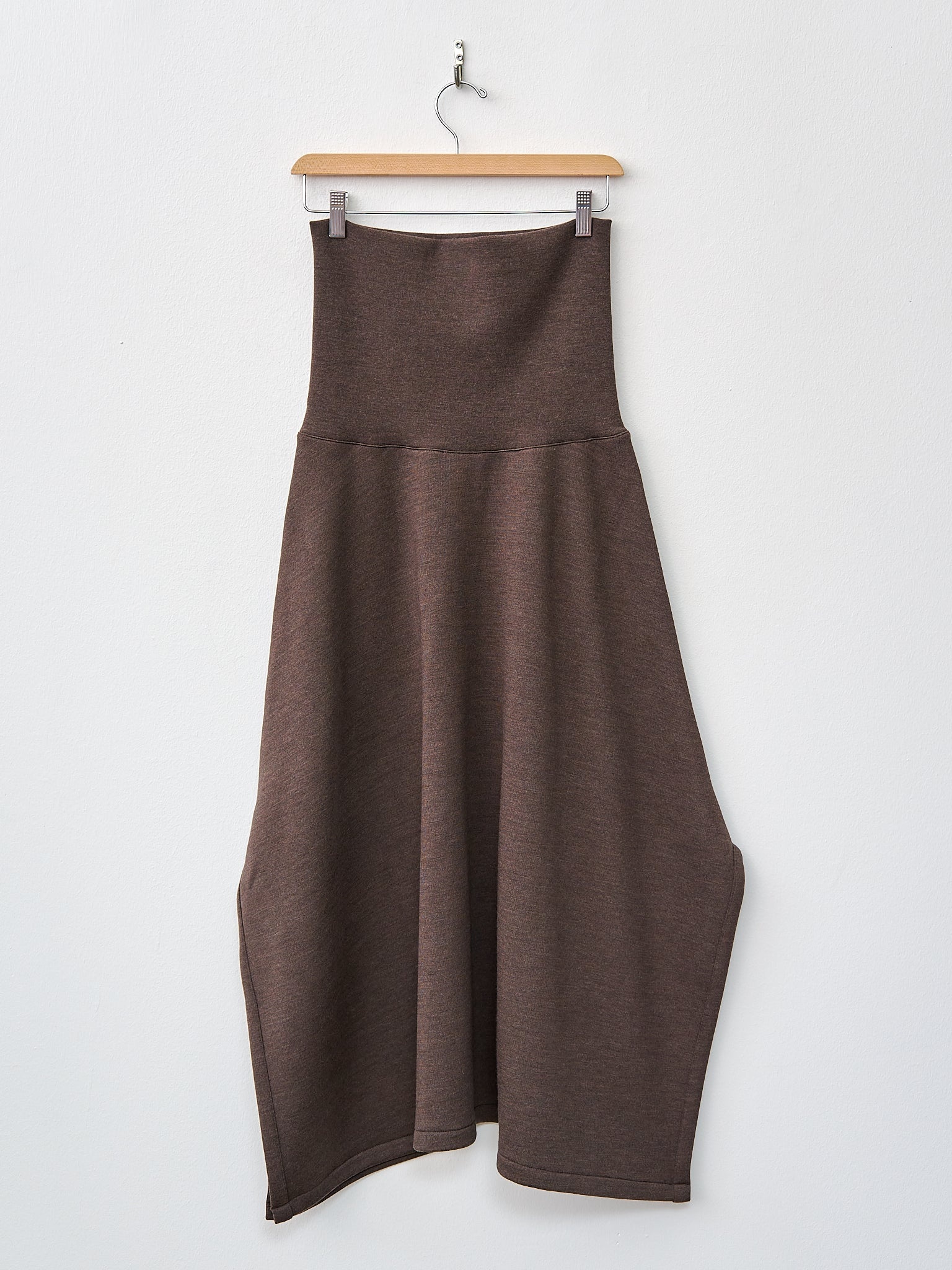 Midi Length Skirt - Dark Brown Melange - 6