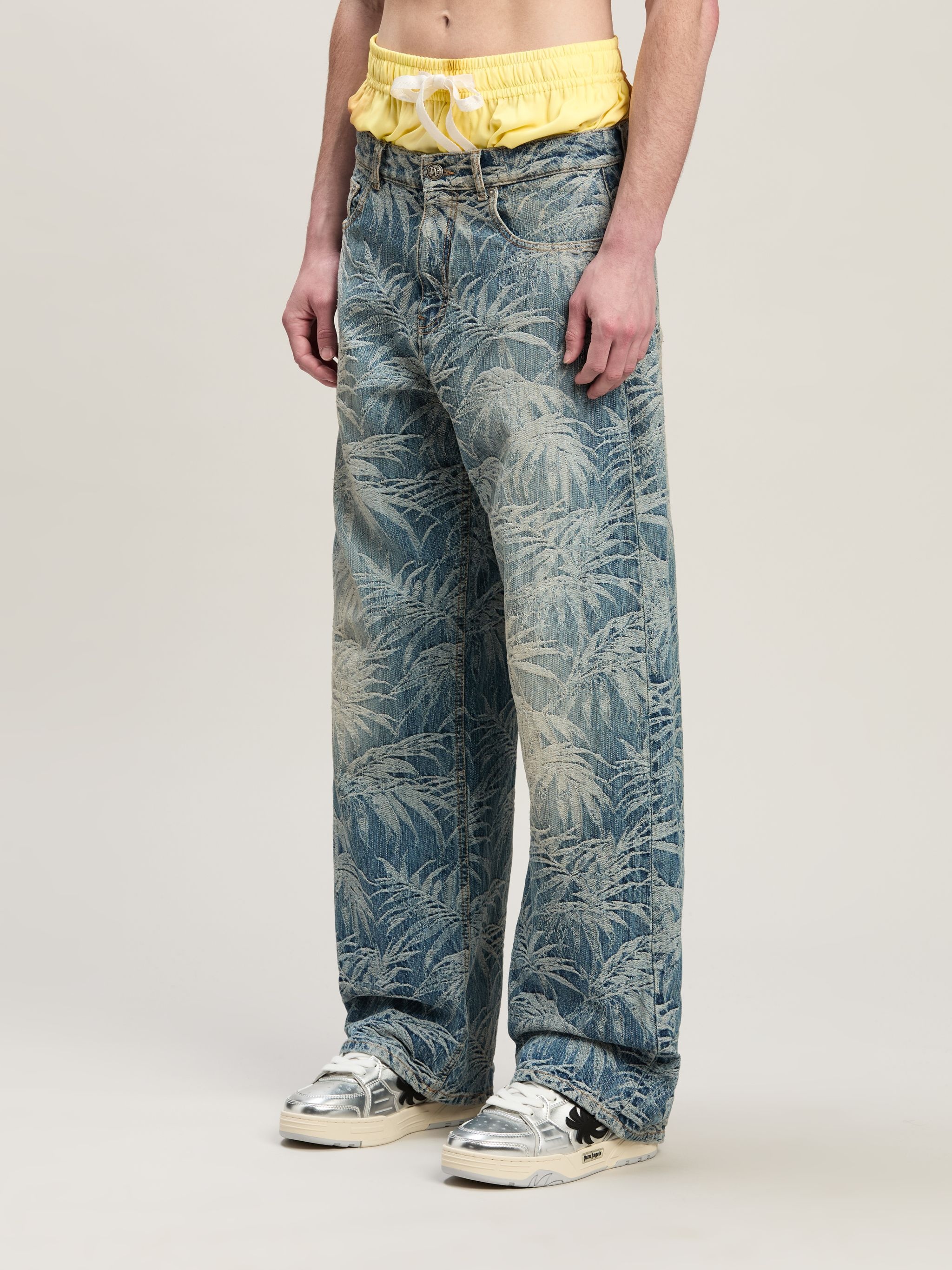 PALMS WASH LOOSE JEANS - 4