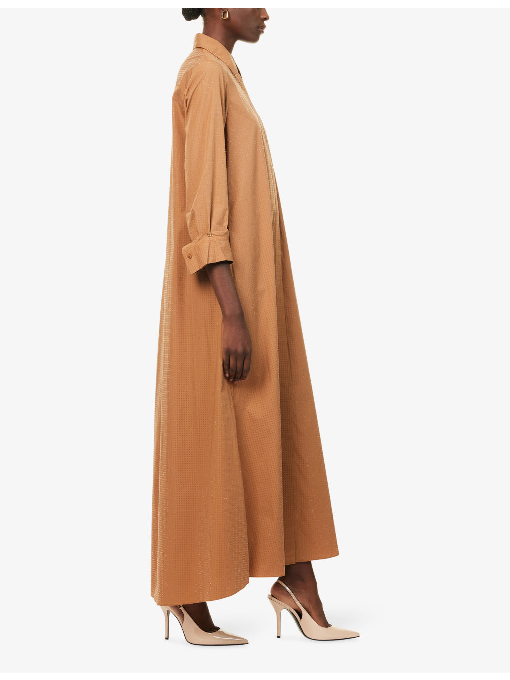 Jennys Crystal-Embellished Cotton-Poplin Gown - 3