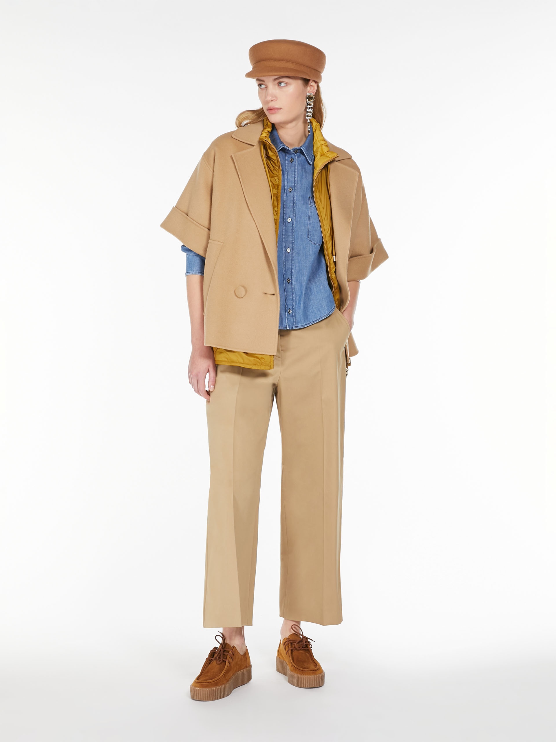 WEEKEND Max Mara URIAL Cotton satin cropped trousers