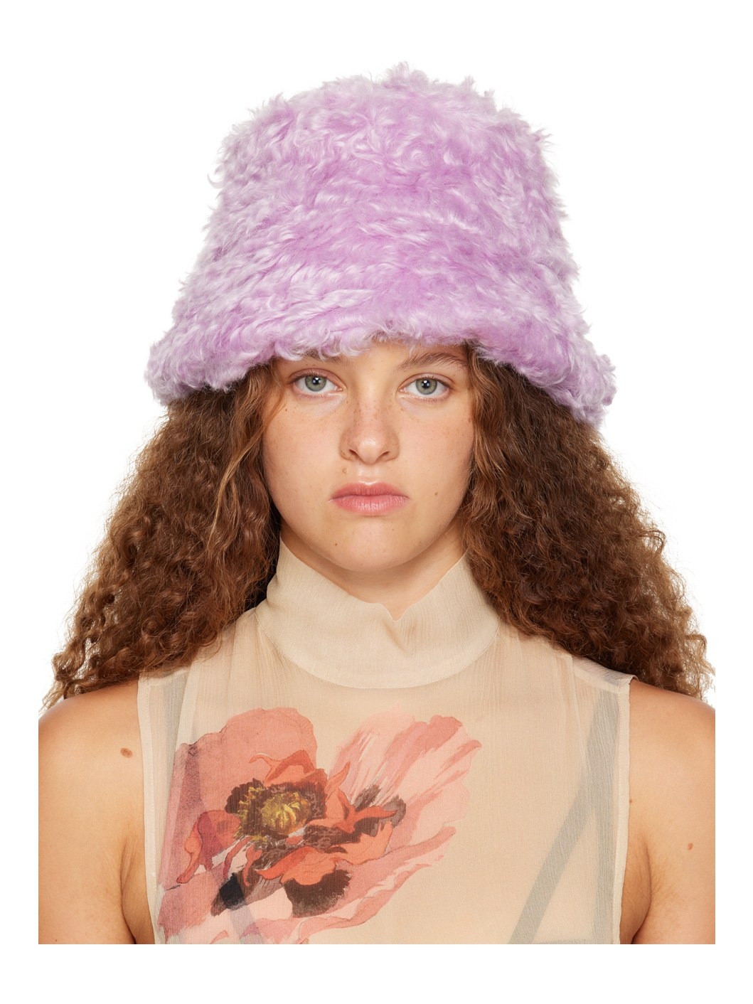 Purple Guilia Bucket Hat - 1
