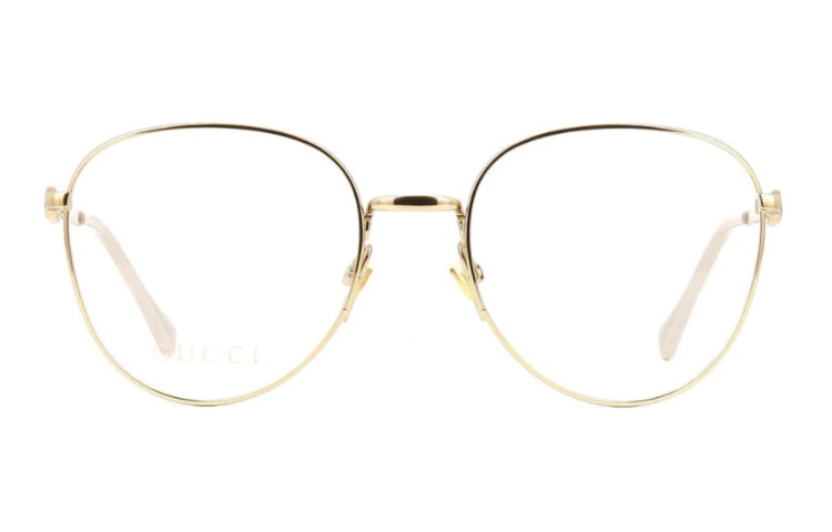 Gucci Horsebit Metallic Round Frame Optical Glasses Frame Gold Color Unisex GG0880O-001 - 2